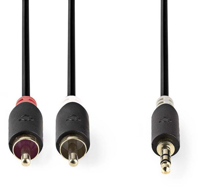 Nedis Audio Cable - 2m Stereo Male to RCA Male