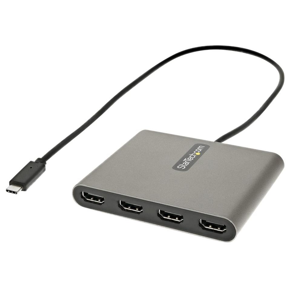 Adaptateur StarTech USB-C vers 4 HDMI - Carte graphique externe - Convertisseur USB Type-C vers quatre écrans HDMI 1080p 60 Hz - Dongle multi-écran - Windows uniquement (USBC2HD4)