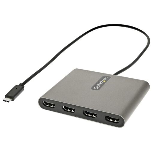 Adaptateur StarTech USB-C vers 4 HDMI - Carte graphique externe - Convertisseur USB Type-C vers quatre écrans HDMI 1080p 60 Hz - Dongle multi-écran - Windows uniquement (USBC2HD4)