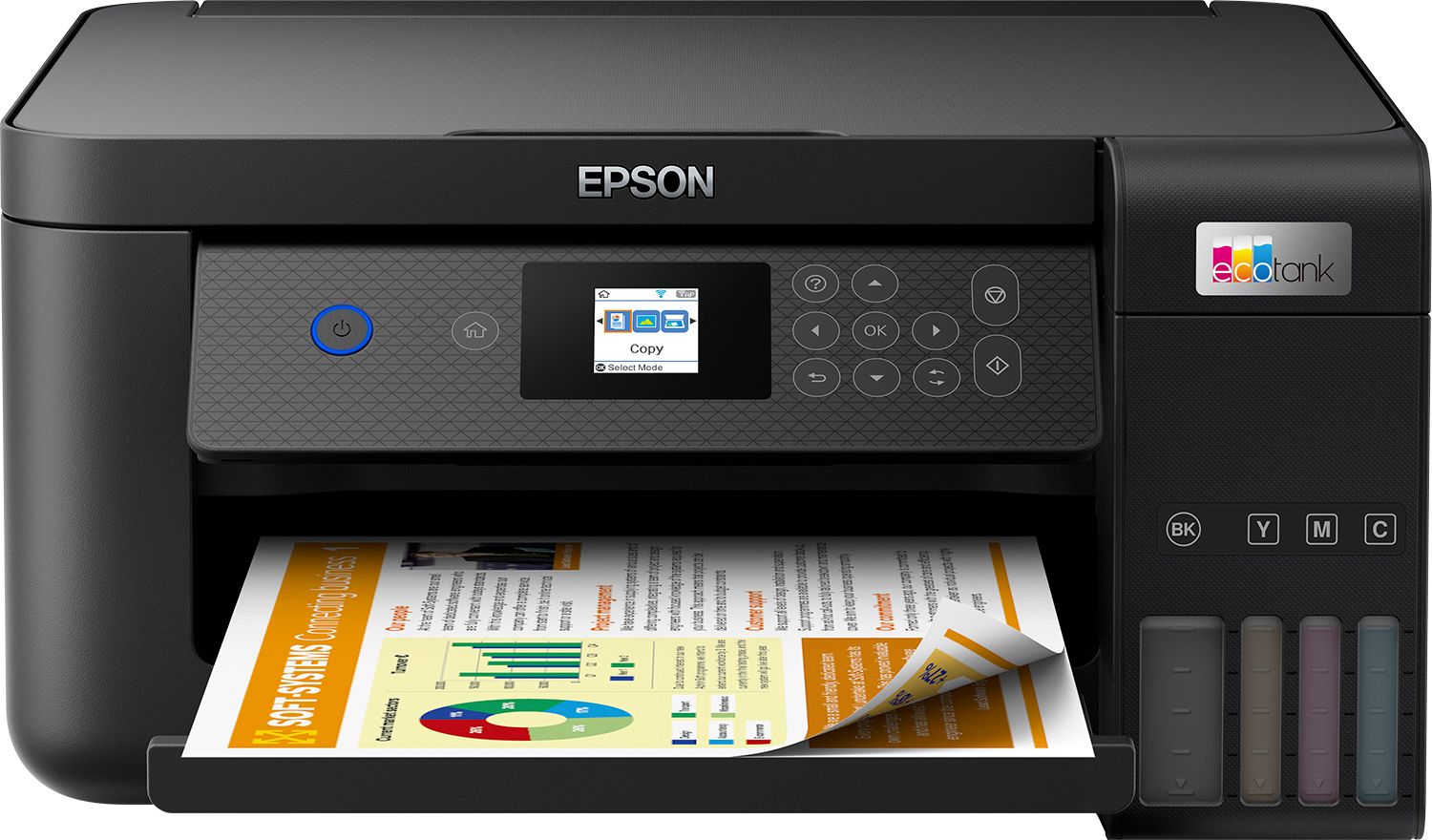 Epson EcoTank ET-2850 Multifunction Printer - A4, 5760 x 1440 DPI, WiFi, LCD Screen