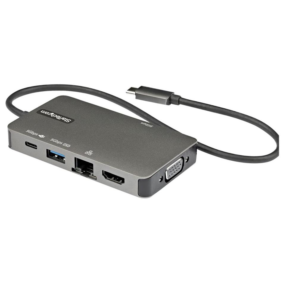 Adaptador multipuerto StarTech USB-C - Estación de carga USB Tipo C a HDMI 4K 30Hz y VGA 1080p