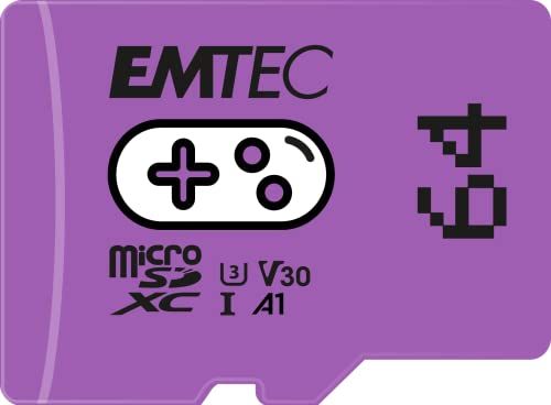 Dexxon EMTEC Gaming Flash Memory Card - 64GB, A1/Video Class V30/UHS-I U3 - MicroSDXC UHS-I - Violet