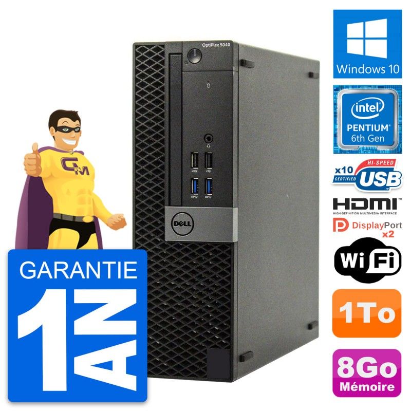 PC Dell OptiPlex 5040 SFF - Intel G4400, 8GB RAM, 1TB HDD, HDMI, WiFi