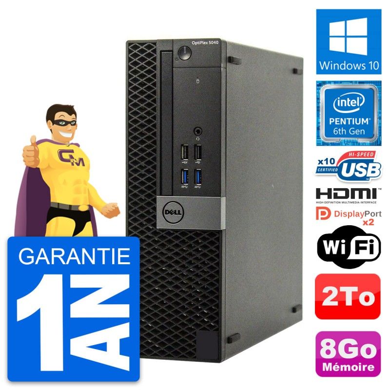 PC Dell OptiPlex 5040 SFF - Intel G4400, 8GB RAM, 2TB HDD, HDMI, WiFi