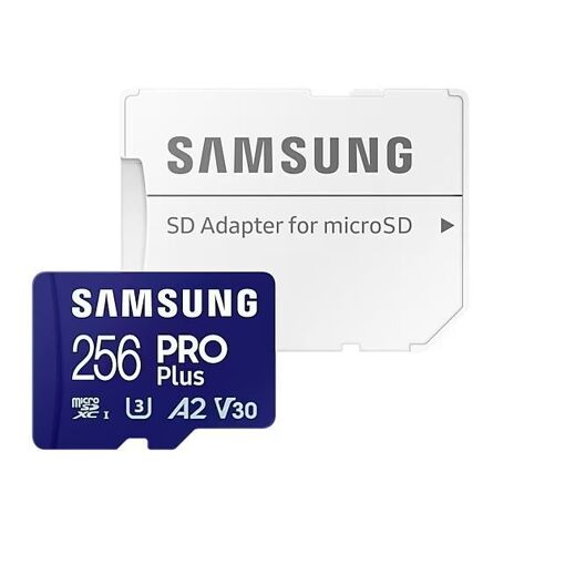 Samsung PRO Plus 256GB MicroSDXC Card (with SD Adapter) - Blue