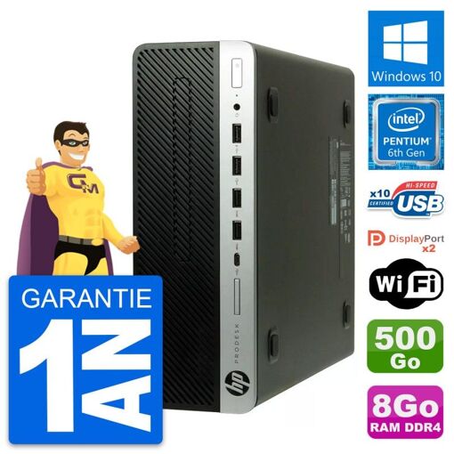 PC HP ProDesk 600 G3 SFF - Intel G4400, 8GB RAM, 500GB HDD, Windows 10, WiFi