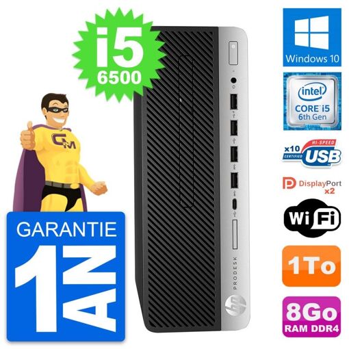 Computadora HP ProDesk 600 G3 SFF - Procesador Intel Core i5-6500, 8 GB de RAM, 1 TB HDD, Windows 10, WiFi