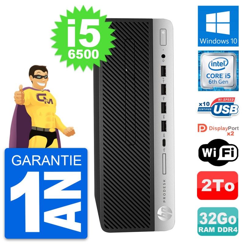 HP ProDesk 600 G3 SFF PC - Intel Core i5, 32GB RAM, 2TB HDD, Windows 10