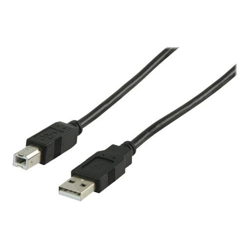 Nedis Valueline USB Cable - 2m, Type B (M) to Type A (M), Black