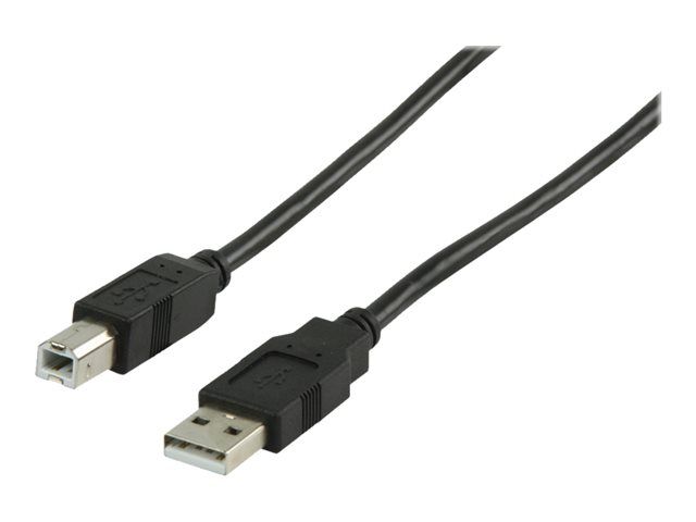 Câble USB Nedis Valueline - 2 m, Type B (M) vers Type A (M), Noir