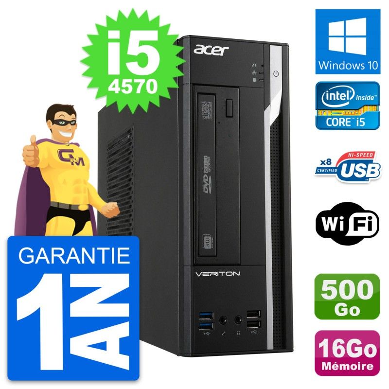 Acer Veriton X2632G SFF Desktop PC - Intel Core i5-4570, 16GB RAM, 500GB HDD, WiFi