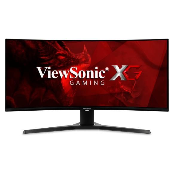 ViewSonic VX3418-2KPC 34" Curved LED Monitor - WQHD 3440x1440 @ 144Hz, 300cd/m², 4000:1, 1ms, HDMI, DisplayPort