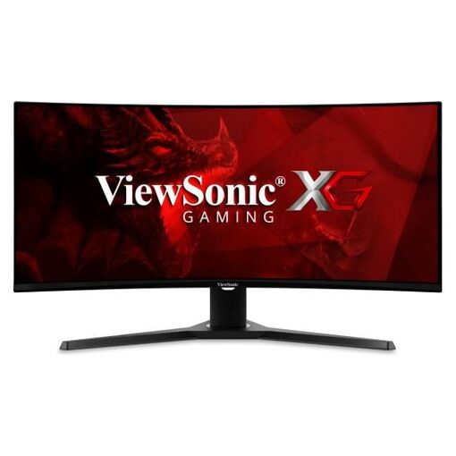 ViewSonic VX3418-2KPC 34" Curved LED Monitor - WQHD 3440x1440 @ 144Hz, 300cd/m², 4000:1, 1ms, HDMI, DisplayPort