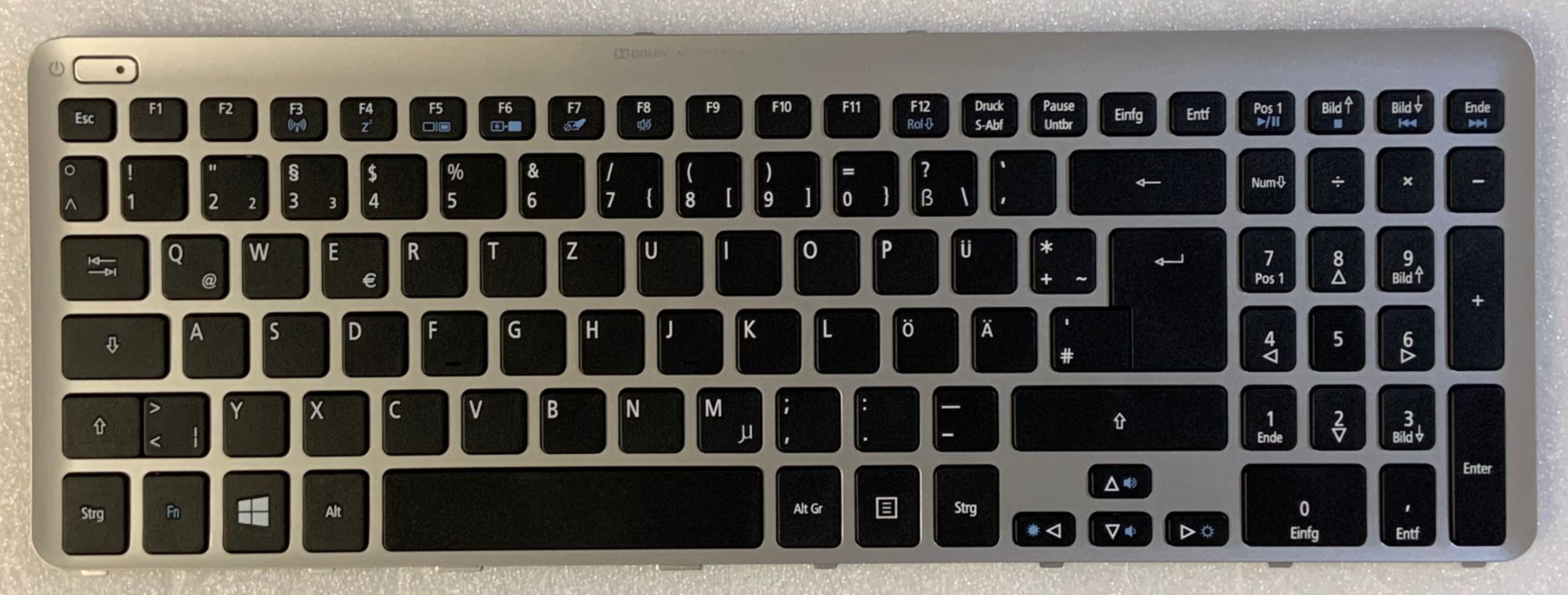 Acer German Qwerty Keyboard for Aspire V5-531, V5-571, V5-571G (60.M1MN1.010)
