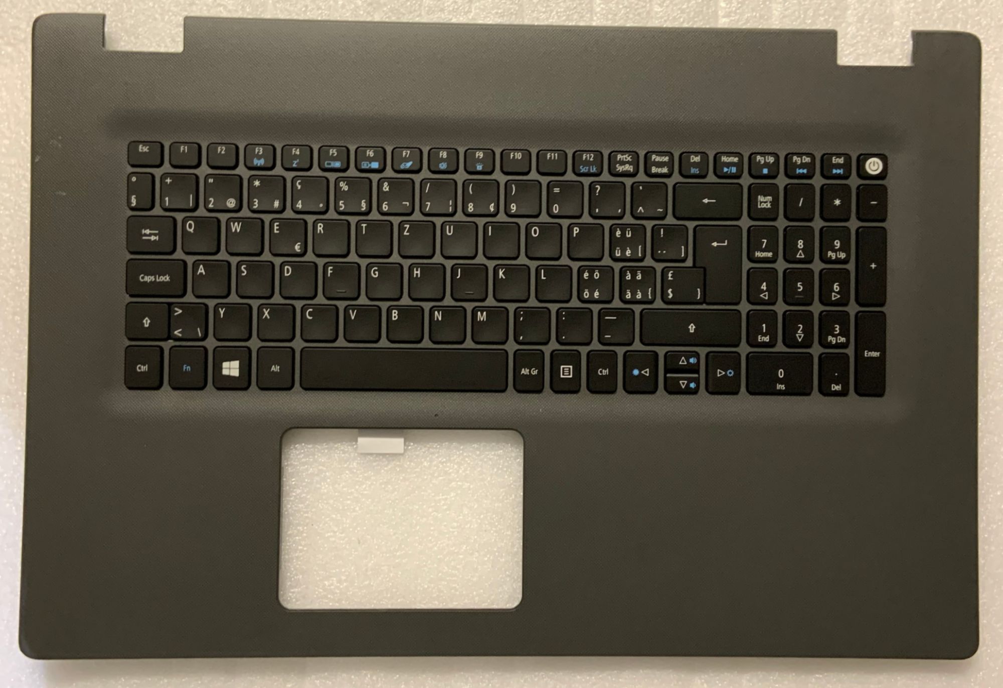 Clavier Qwerty Suisse Allemand Acer E5-772G/773G 6B.G50N1.025 Rétroéclairé Gris