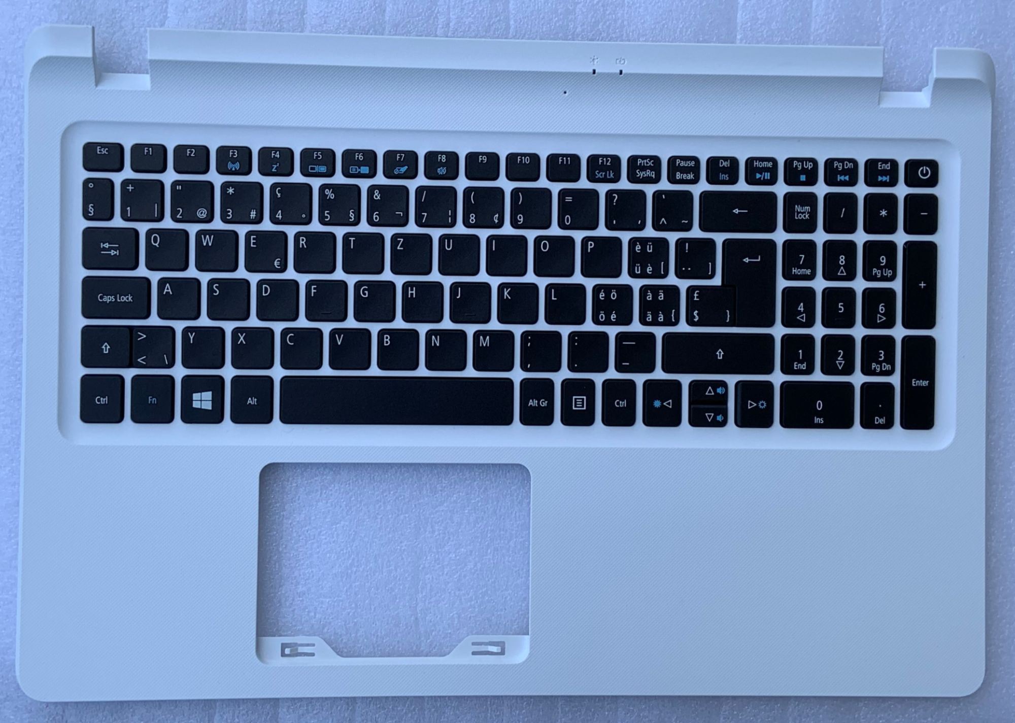 Acer Aspire ES Series Swiss-German Qwerty Keyboard - White