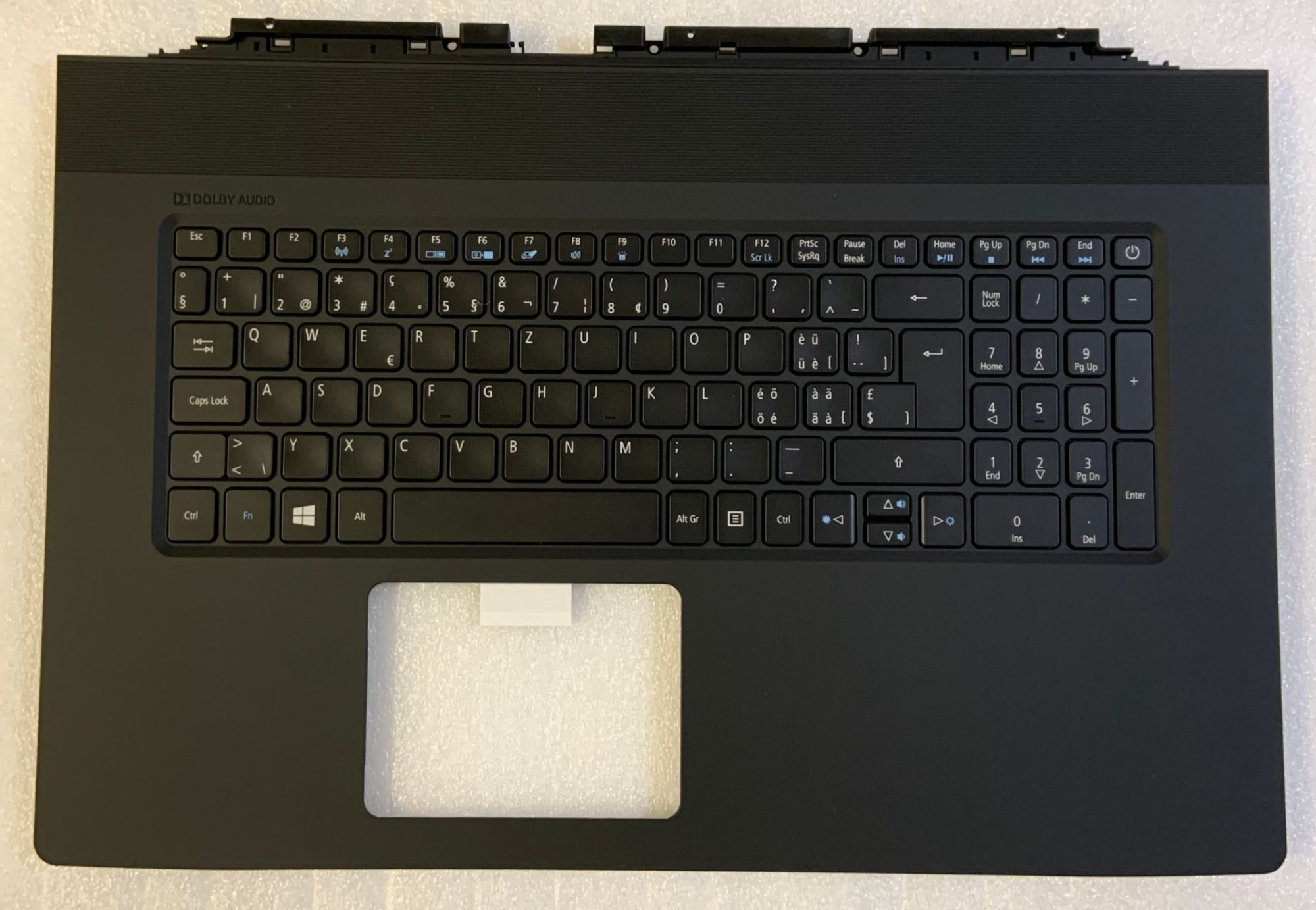 Acer Aspire VN7-792G Swiss-German Qwerty Keyboard, Black Backlit