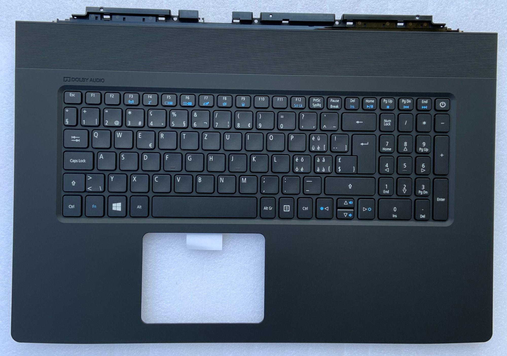 Acer Aspire VN7-792G Swiss-German Qwertz Keyboard (6B.G6TN1.025, Black, Backlit)