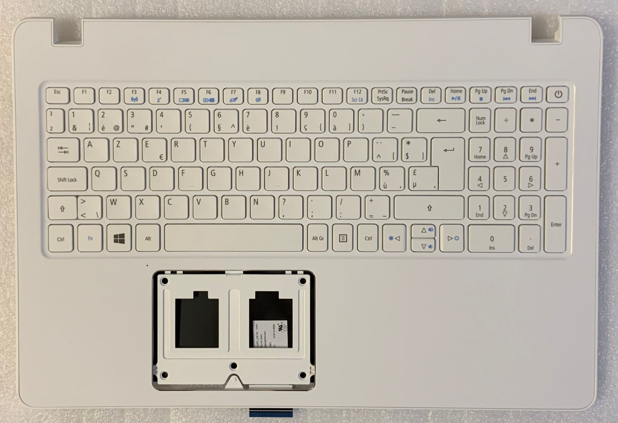 Acer Aspire F5-573 Belgian Azerty Keyboard (White)