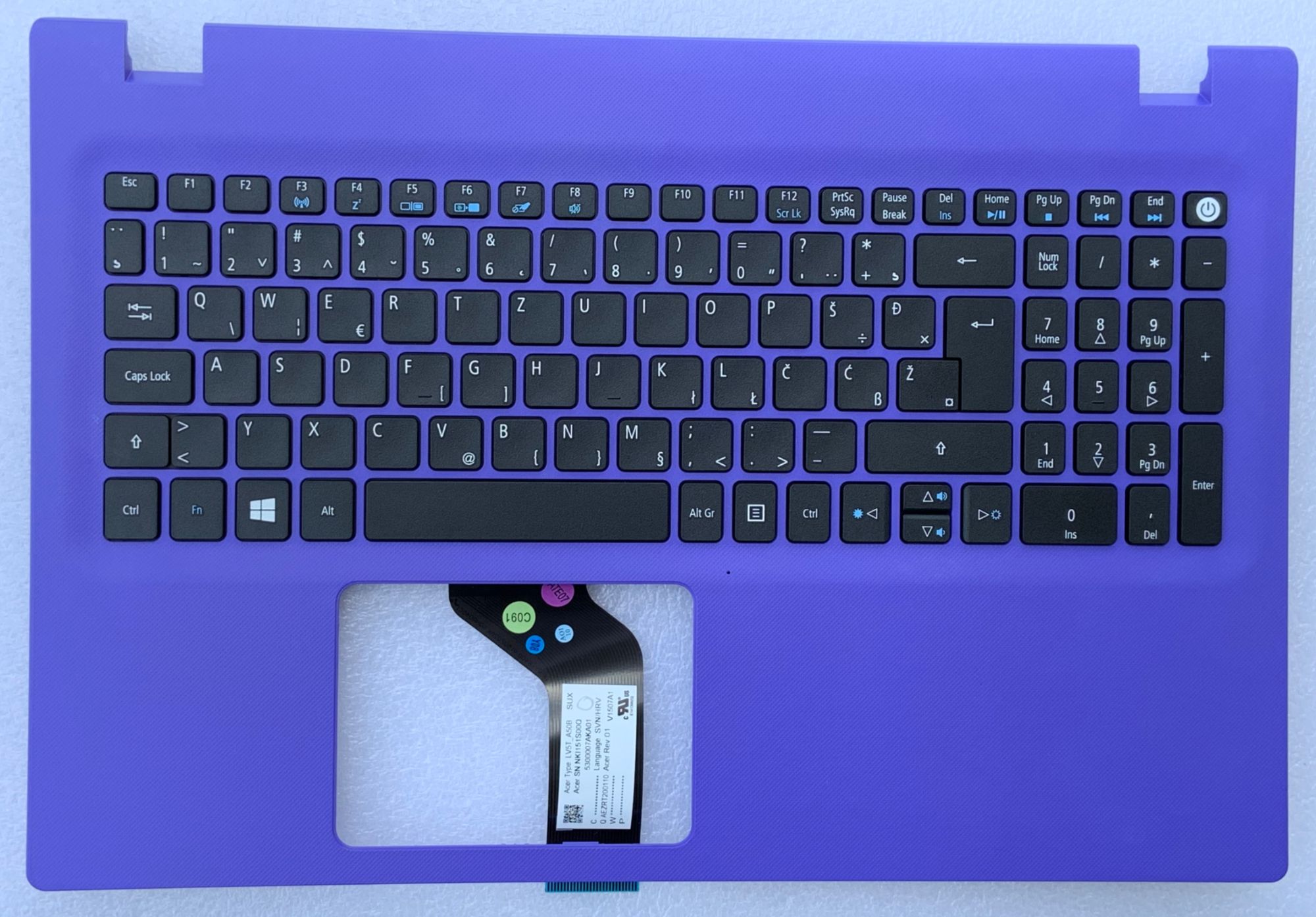 Acer Aspire E5-573 Keyboard, Qwerty Slovenia, Violet