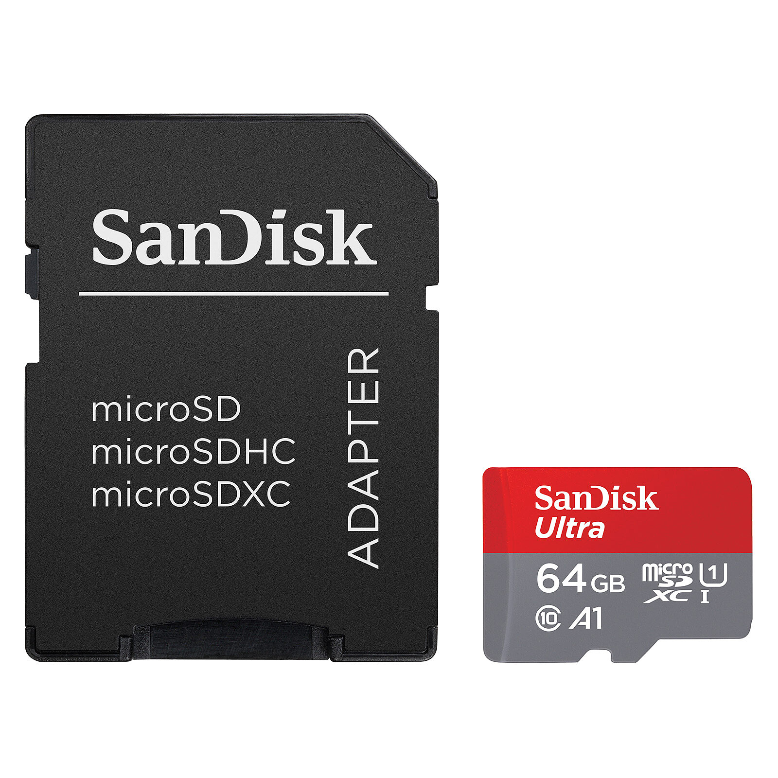 SanDisk Ultra microSD UHS-I U1 64 GB 140 MB/s + SD Adapter (SDSQUAB-064G-GN6TA)