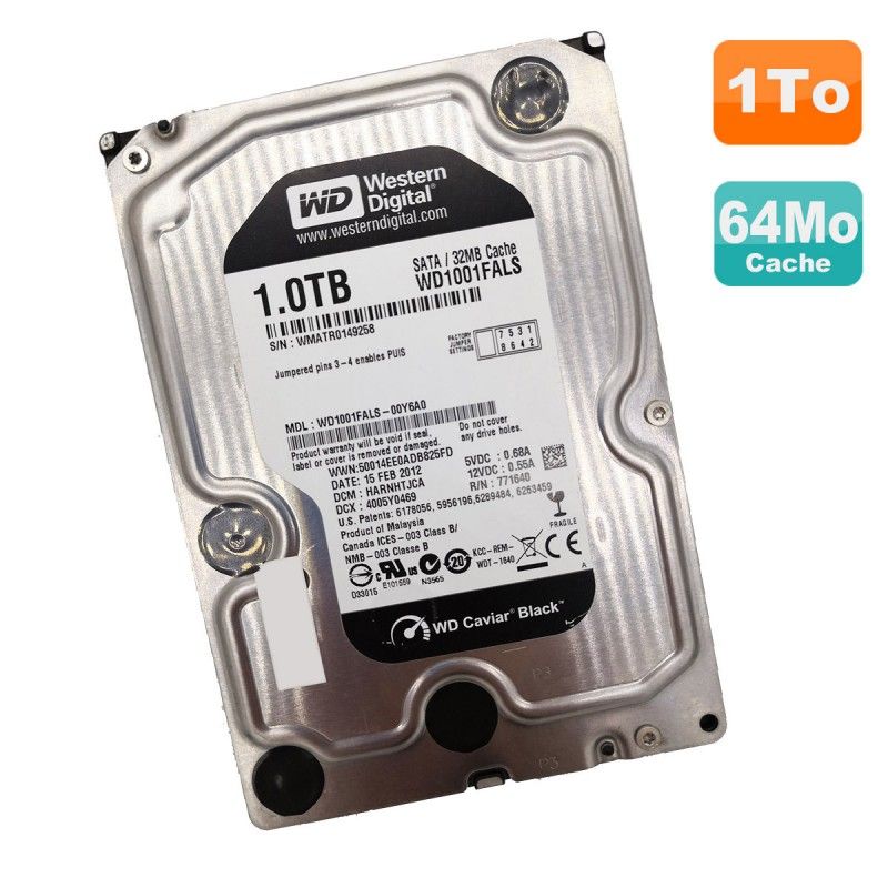 Western Digital Caviar Black 1TB Internal Hard Drive, 7200 RPM