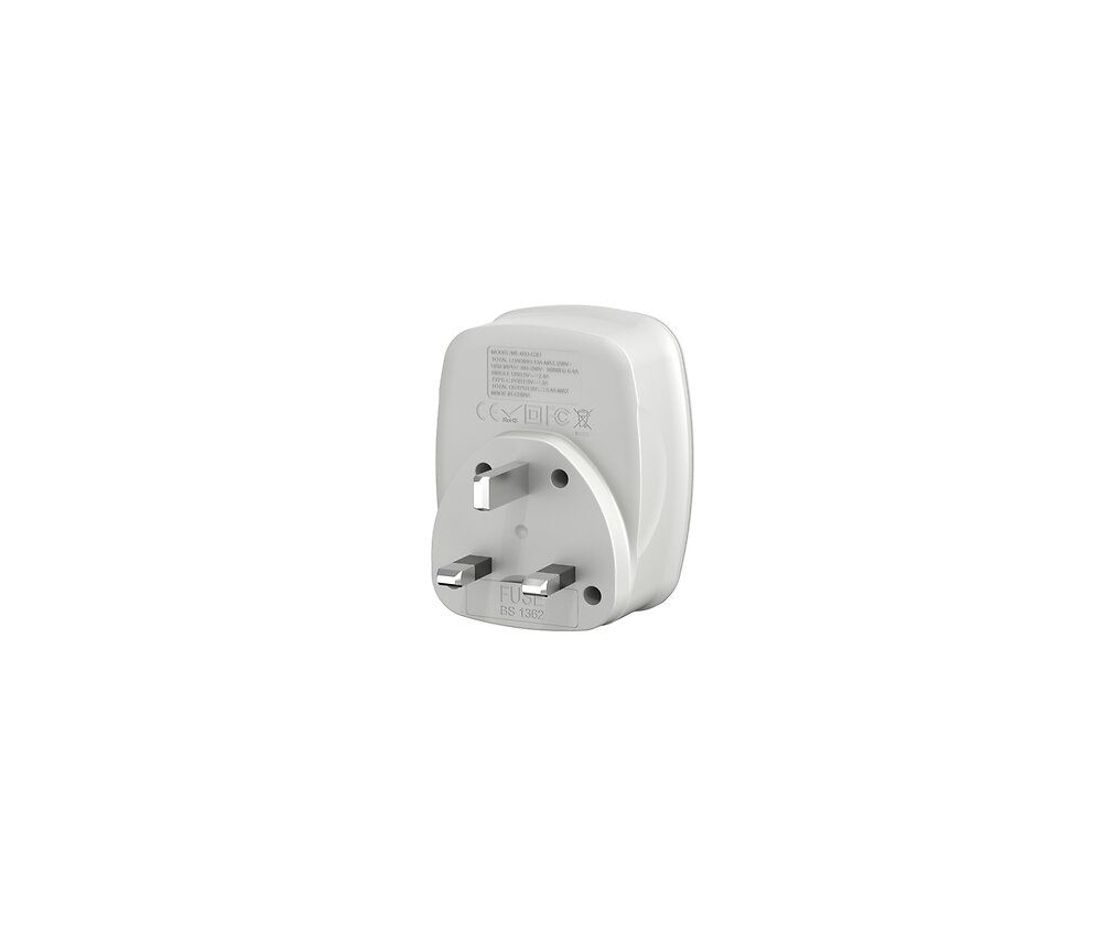 Voltman Europe to UK Adapter (4 USB Ports)