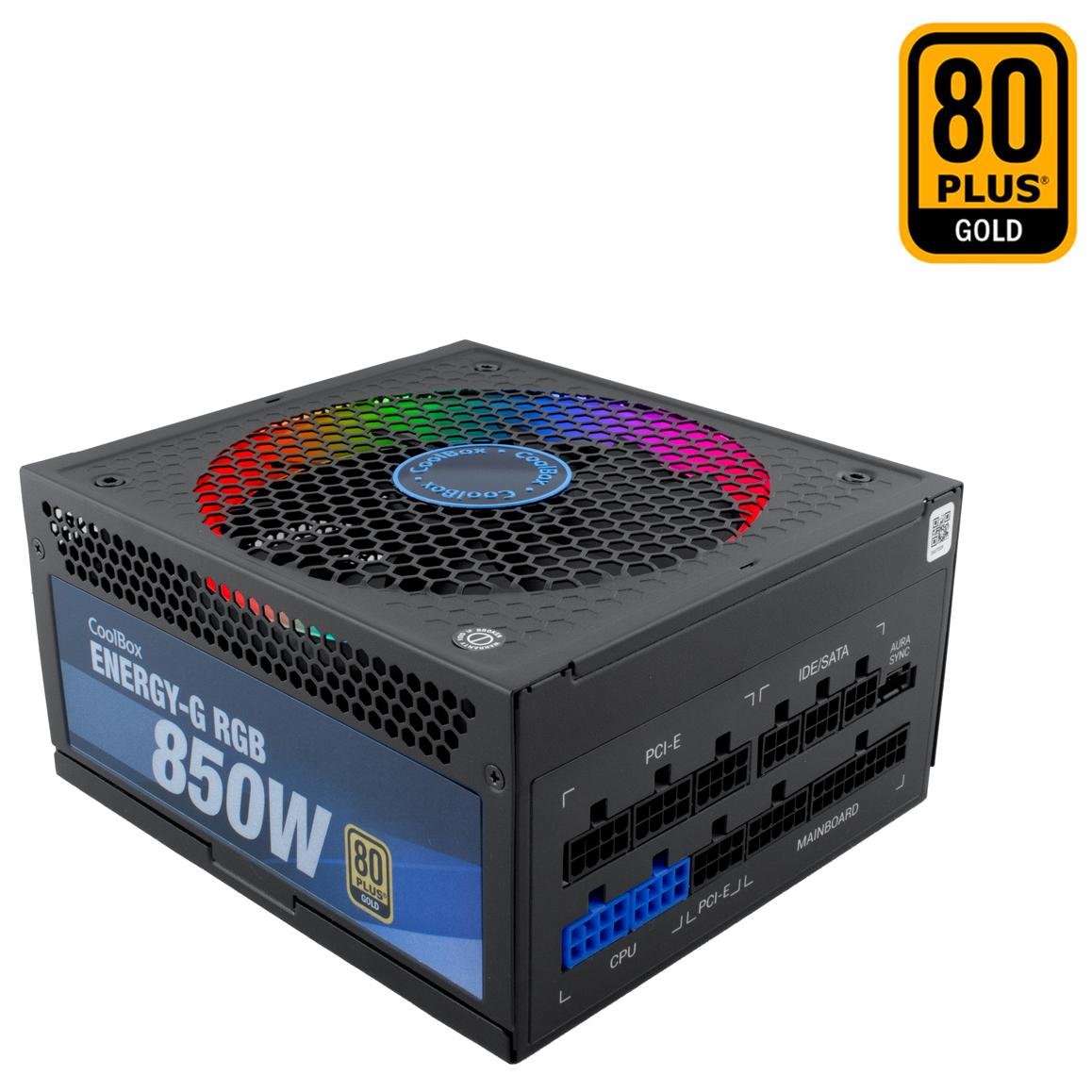 CoolBox 850W RGB Power Supply Unit, ATX Black