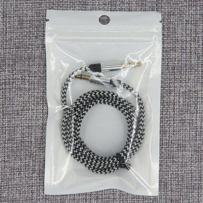 Nipseyteko 1m Metal Jack 3.5mm Gold Plug Audio Cable, Male to Male
