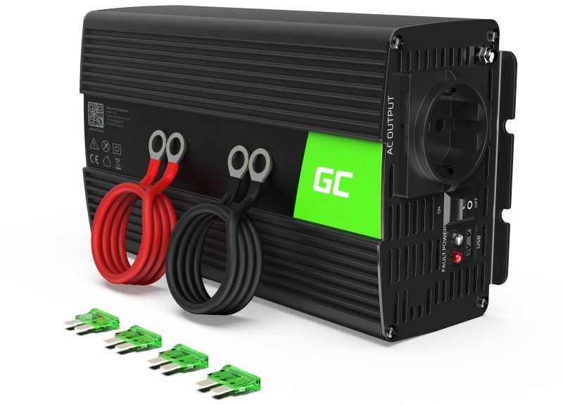 Green Cell 1000W/2000W Modified Sine Wave Inverter, 24V DC to 230V AC Power Converter