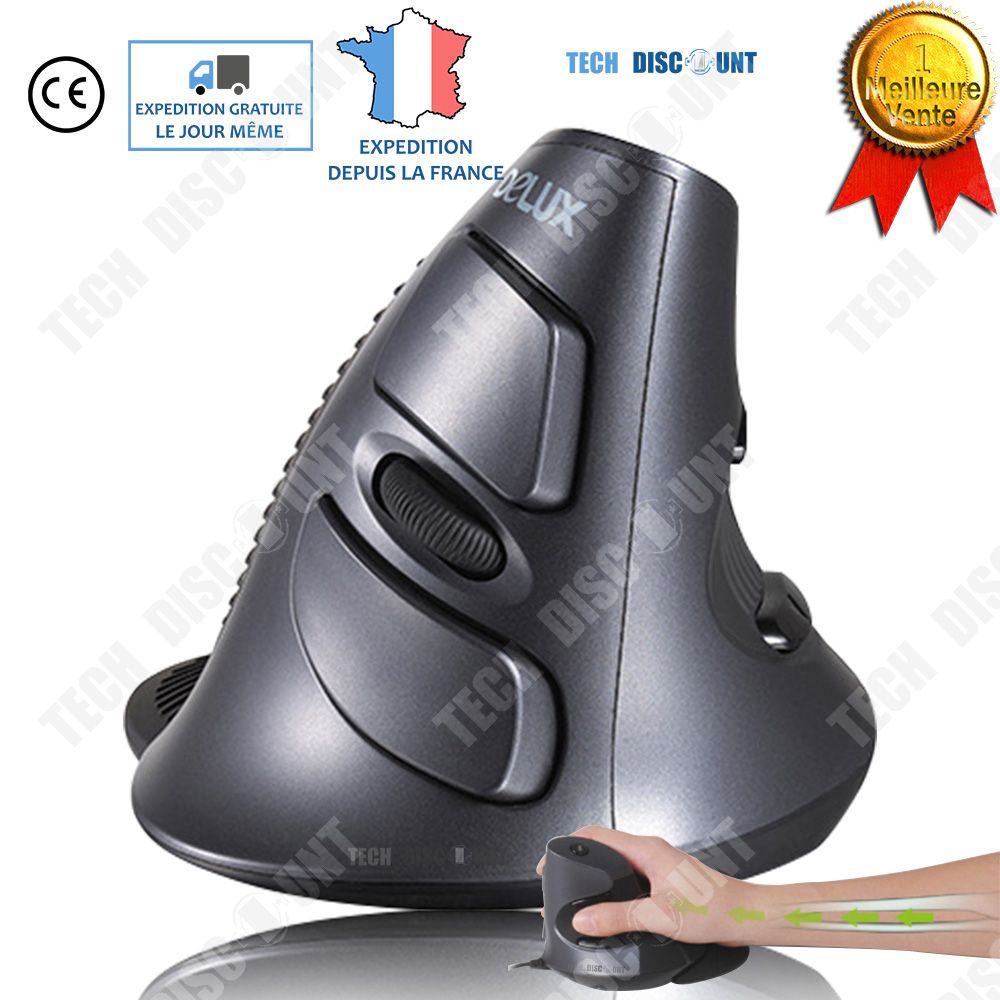 Tech Discount Wired USB Mouse - Black, Small, High Definition, Ergonomic, Gaming