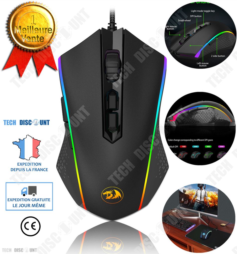 Tech Discount Gaming LED Wired Mouse