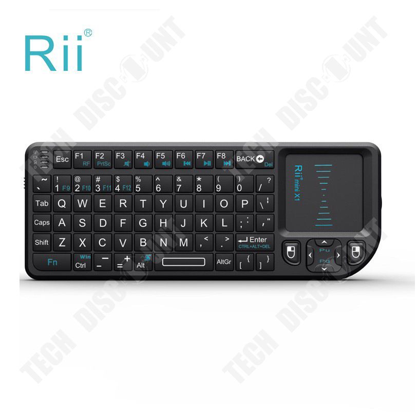 TD® Wireless Mini Keyboard (QWERTY) 2.4GHz with Touchpad for PC, PAD, XBox 360, PS3, Google Android TV Box, HTPC, IPTV - Black