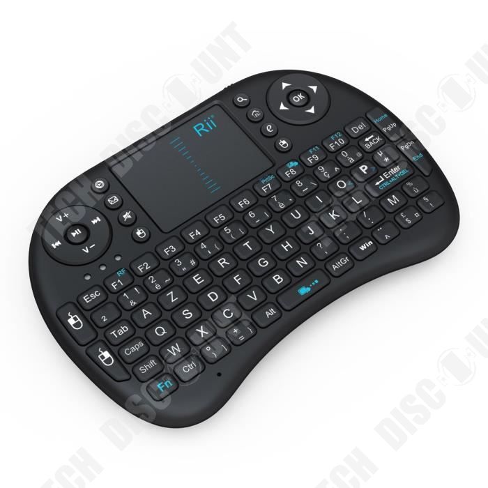 Tech Discount Mini i8 Ergonomic Wireless QWERTY Keyboard with Touchpad