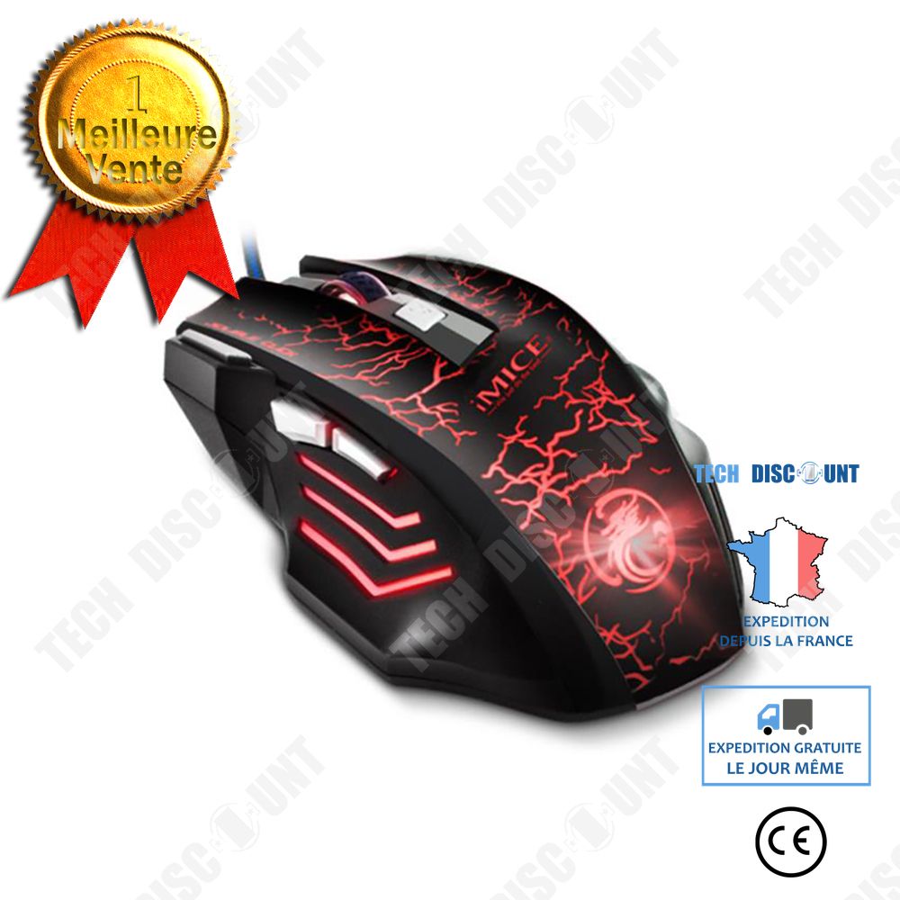Tech Discount Gaming Mouse with RGB Lights
