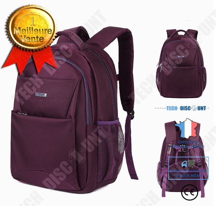 Portable Computer Backpack Anti-Theft Waterproof with External USB Charging Port for Tablet PC - Travel - Business (Red)