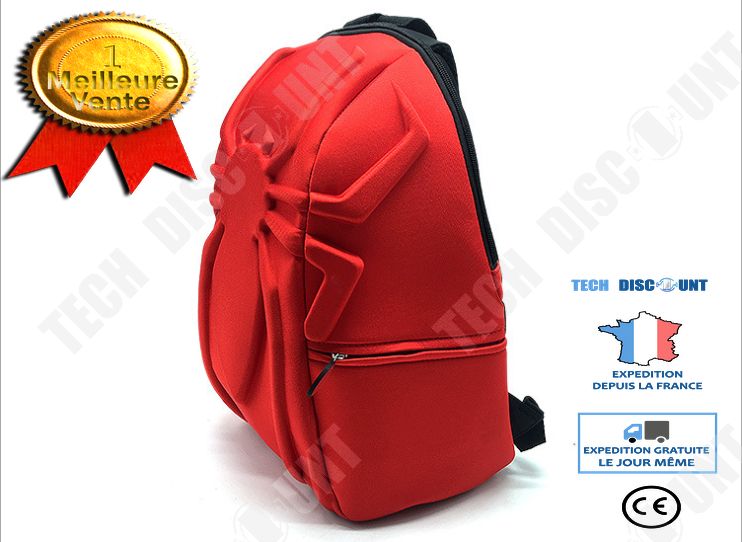 Spiderman 3D Stereo Backpack - Red