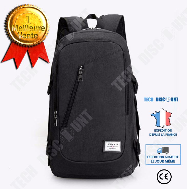Tech Discount Laptop Backpack Sleeve with USB Port, Anti-Shock