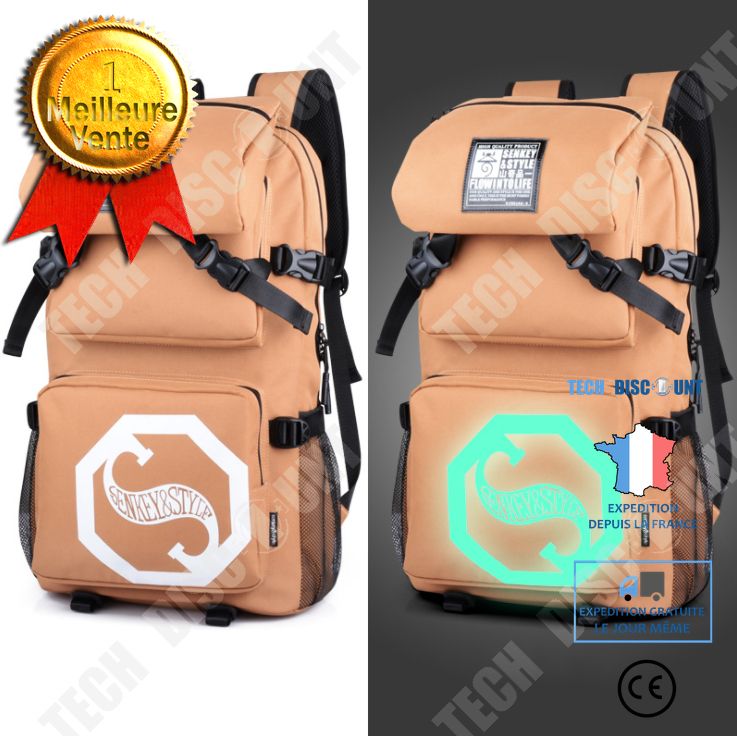 TECH DISCOUNT Computer Backpack School Bag for Hiking Camping Travel Yellow
