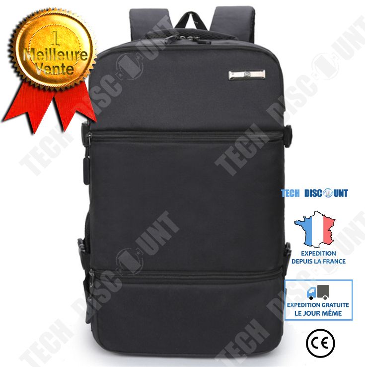 TECH DISCOUNT Men's Backpack, USB Charging Laptop Bag, Audio Port Travel Backpack for Hiking/Climbing - Blue