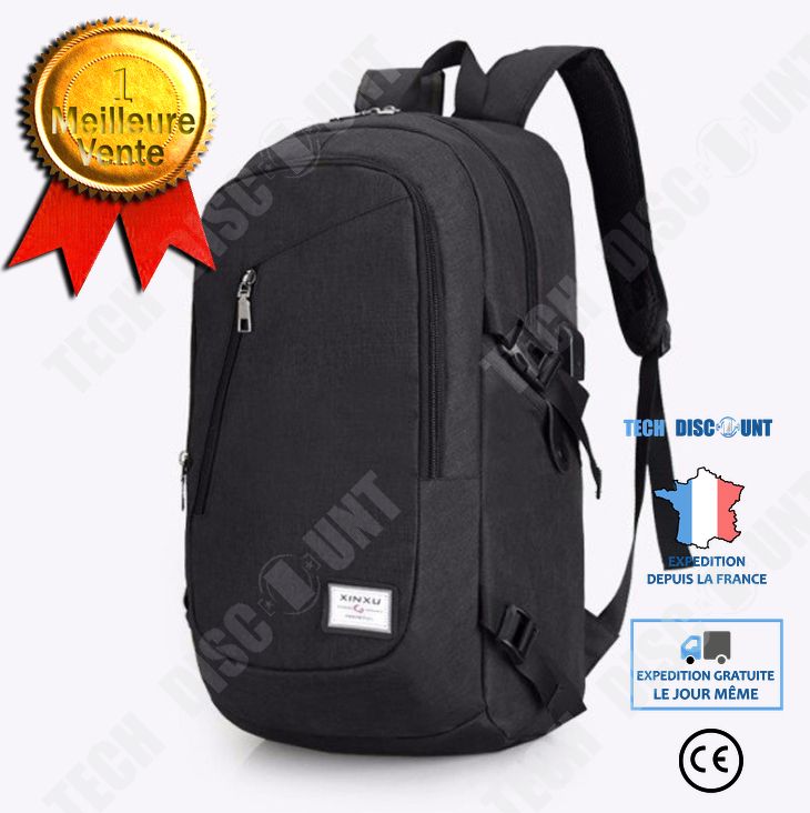 TECH DISCOUNT Laptop Backpack Sleeve with USB Port, Anti-Shock