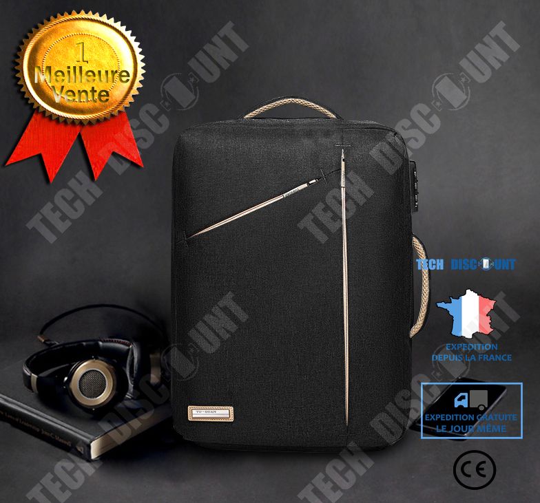 TECH DISCOUNT 16-Inch Laptop Backpack with Encrypted Lock