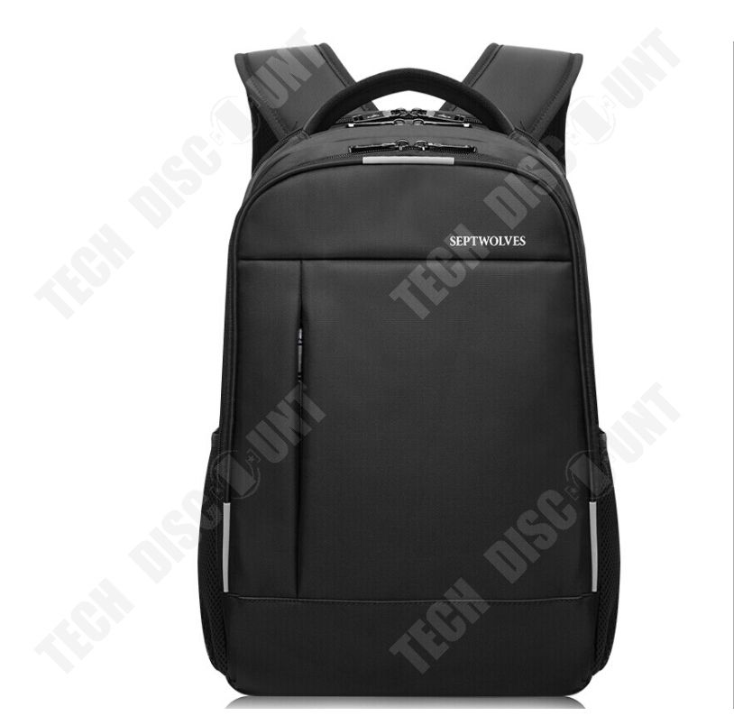 Tech Discount 17.3-Inch Laptop Backpack for Men with Anti-Theft Features and USB Ports - Black