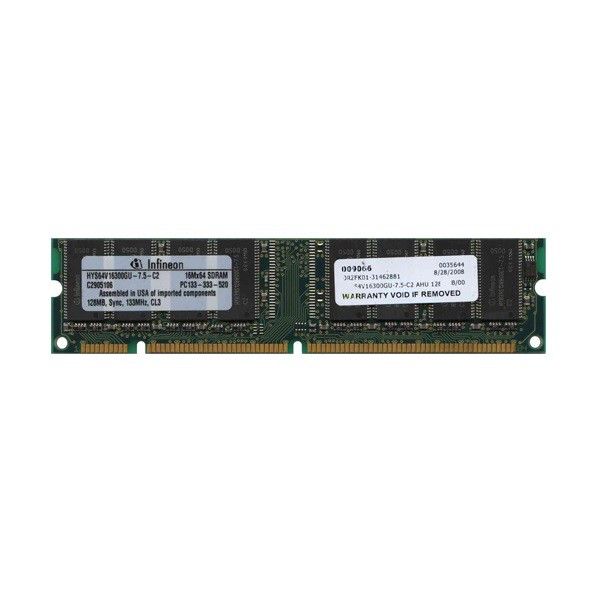 Infineon 128MB SDRAM Module HYS64V16302GU-7.5-C2 (PC-133, 133MHz, CL3)