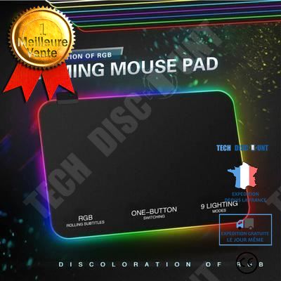 Gaming Mouse Pad with RGB Lights - Anti-Slip Design