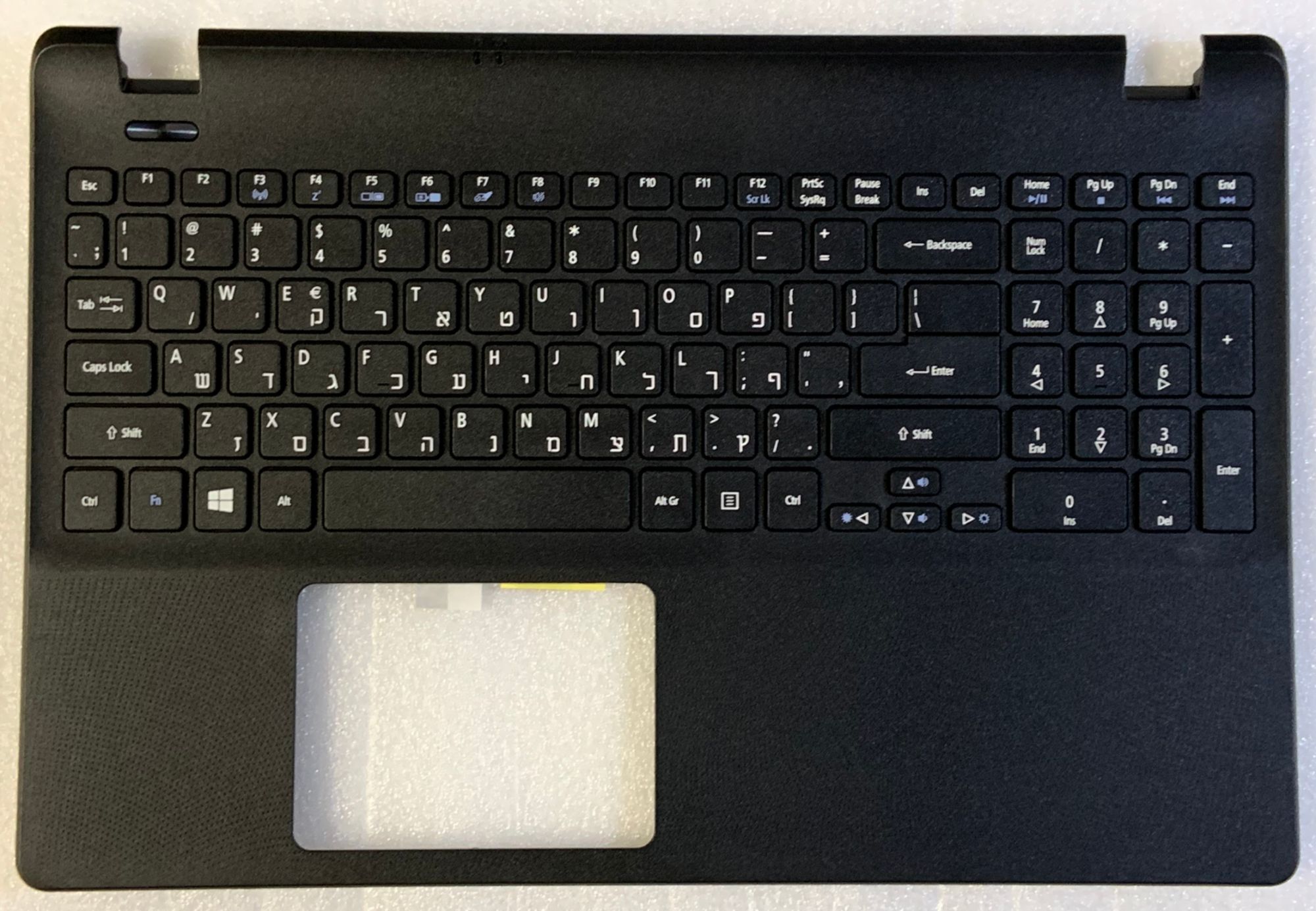 Acer Aspire ES1-571 Hebrew Keyboard - Black