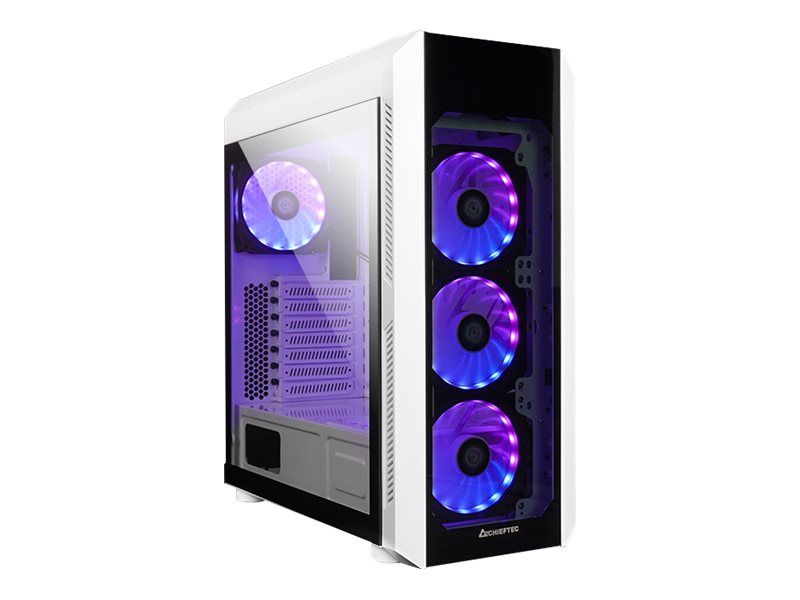 Caja de PC Chieftec Scorpion 3 RGB Torre Media ATX con Paneles de Vidrio - Blanco