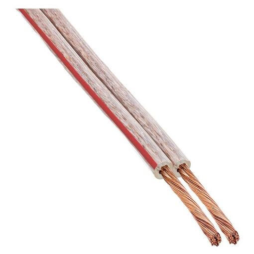 Câble de haut-parleur INTOS ELECTRONIC InLine - 2,5 mm² fil nu pour fil nu - 50 m transparent