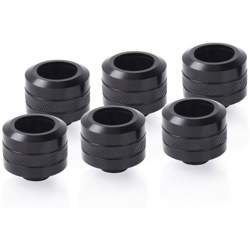 Kit d'adaptation Alphacool Eiszapf Pro 16 mm, tube dur noir G1/4 - 10 pièces