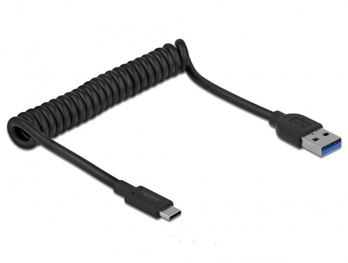 Delock USB 3.2 Gen 2 (3.1 Gen 2) Cable - 1.2m, Type-C to USB A, Black